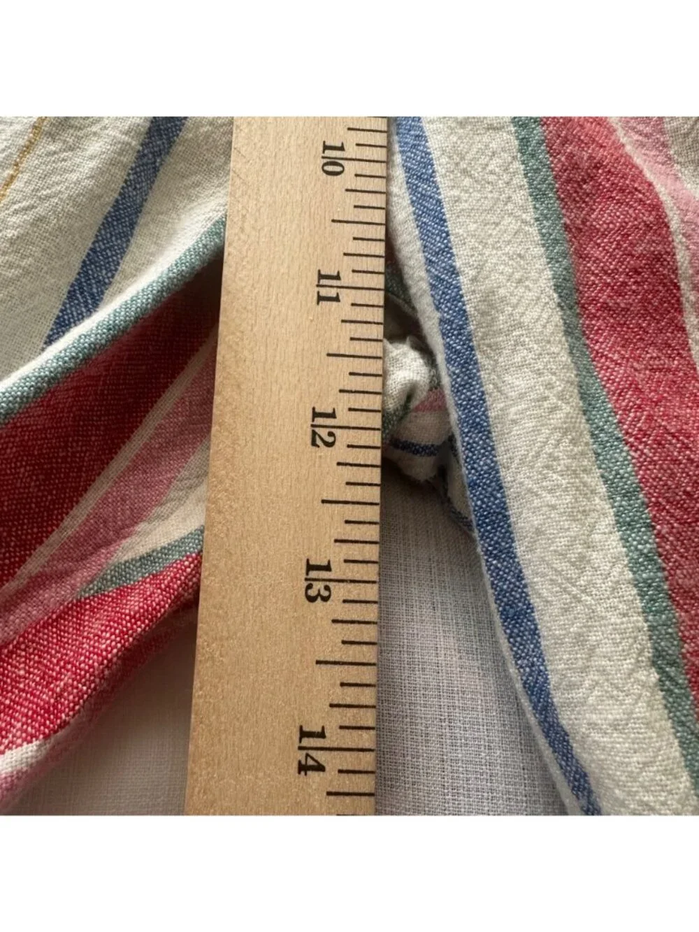 Old Navy Womens Striped Linen Blend Lounge Pants Large Red Blue White Resort - Picture 11 of 12